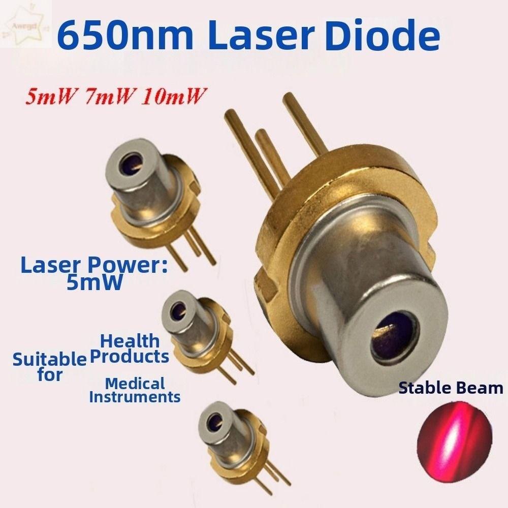 AWNGD DIY Hồng ngoại đốt cháy công suất cao, 3V 5V 5mW 7mW 10mW Mô-đun điốt đầu laser màu đỏ, chân m
