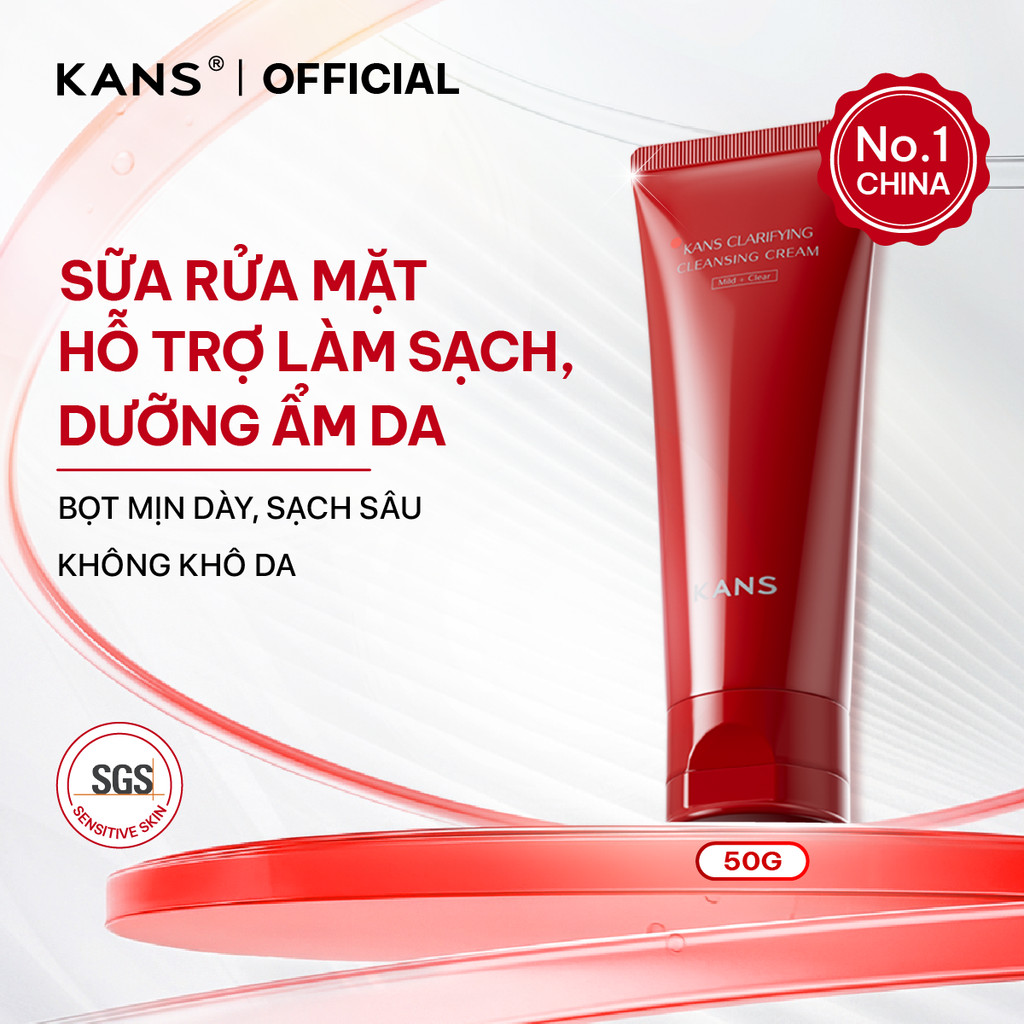 [QUÀ TẶNG - KHÔNG BÁN] KANS Sữa Rửa Mặt Đỏ giúp Làm Sạch Sâu,Dịu Nhẹ, Cấp Ẩm, Mờ nếp nhăn Clarifying
