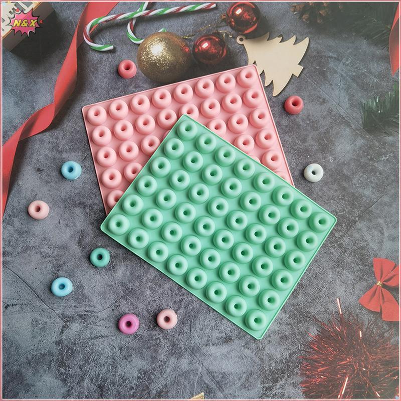 N & X Mini Donut Chảo Khuôn 48 Khoang Silicon Nhỏ Donut Khuôn Muffin Cho Khay Nướng Khuôn Làm Bánh D