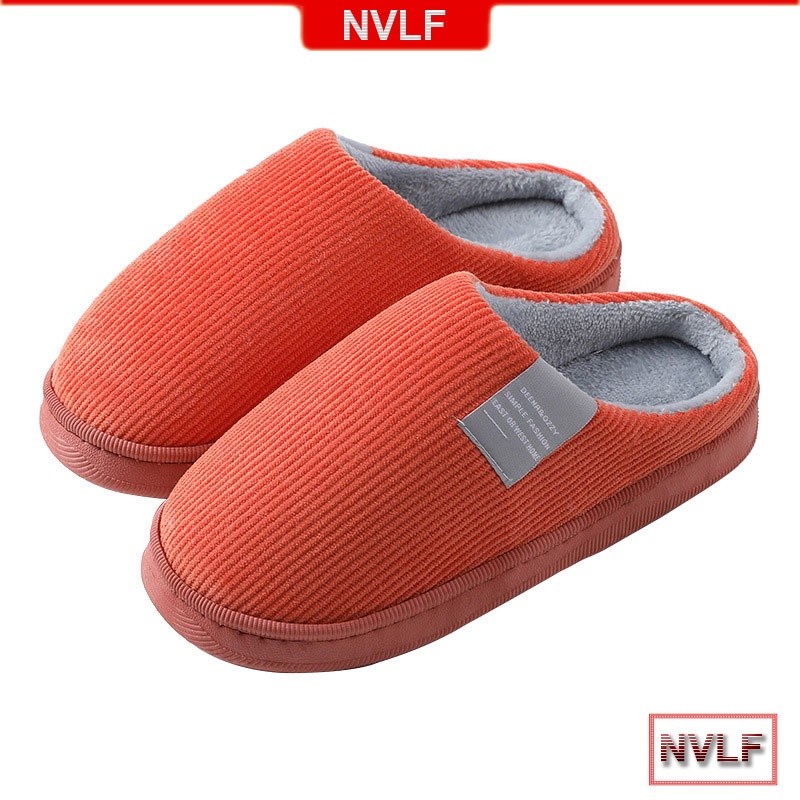 FB9 Plush House Chống Trơn Trượt Dày Đế Cotton Dép Mùa Đông Nhà Trong Nhà Giày Ấm Áp | Dép đi trong 