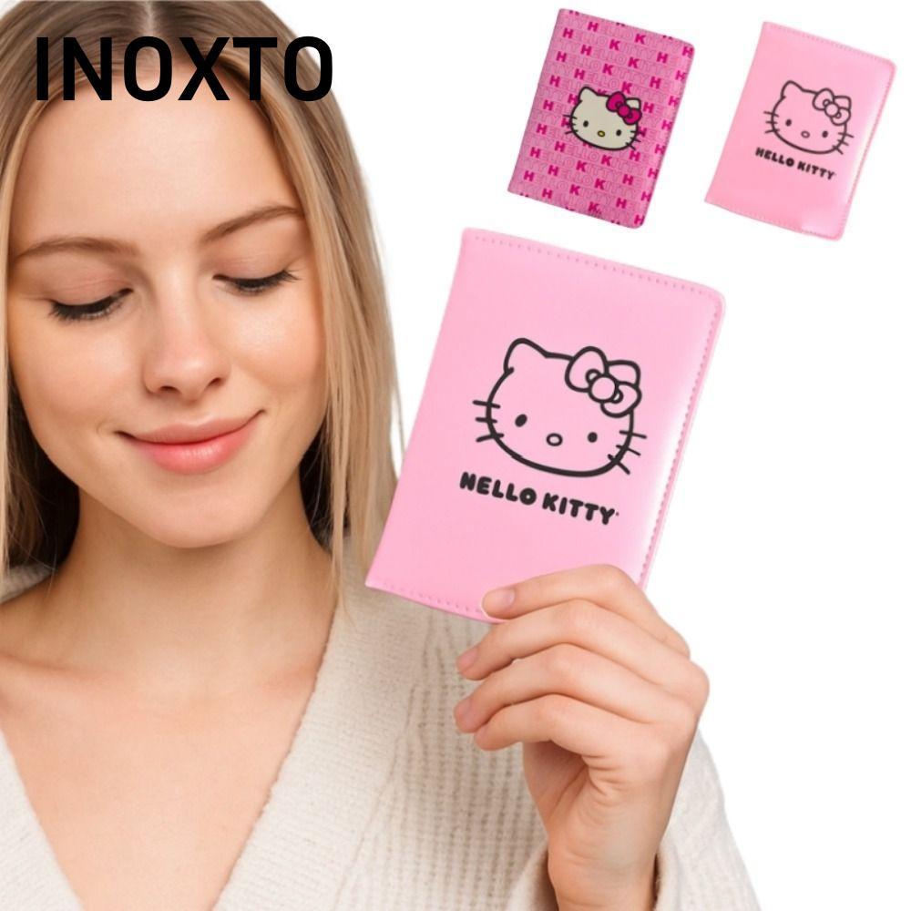 Hộp đựng thẻ tín dụng INOXTO, Phim hoạt hình ID Bank Hello Kitty Passport Cover, Quà tặng di động Tú