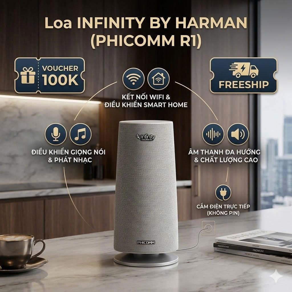Loa INFINITY BY HARMAN (PHICOMM R1) - Âm Thanh Sống Động