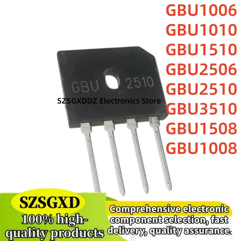 5 Cái GBU2506 GBU1510 GBU2510 GBU1006 GBU1010 GBU3510 GBU1508 GBU1008 Bộ chỉnh lưu cầu GBU1008