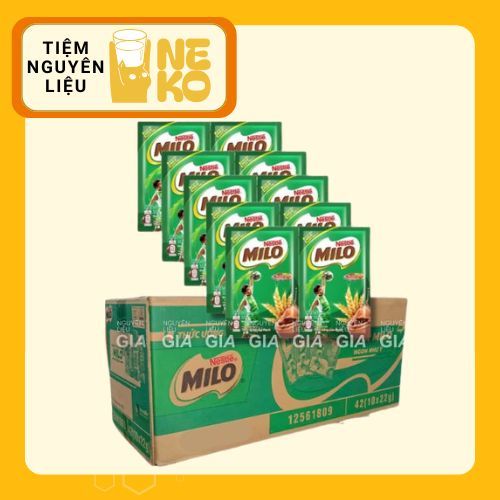 [THÙNG 42 DÂY] Milo bột gói 3 trong 1 (dây 10 gói) 9.240g - pha milo dầm, milo sữa