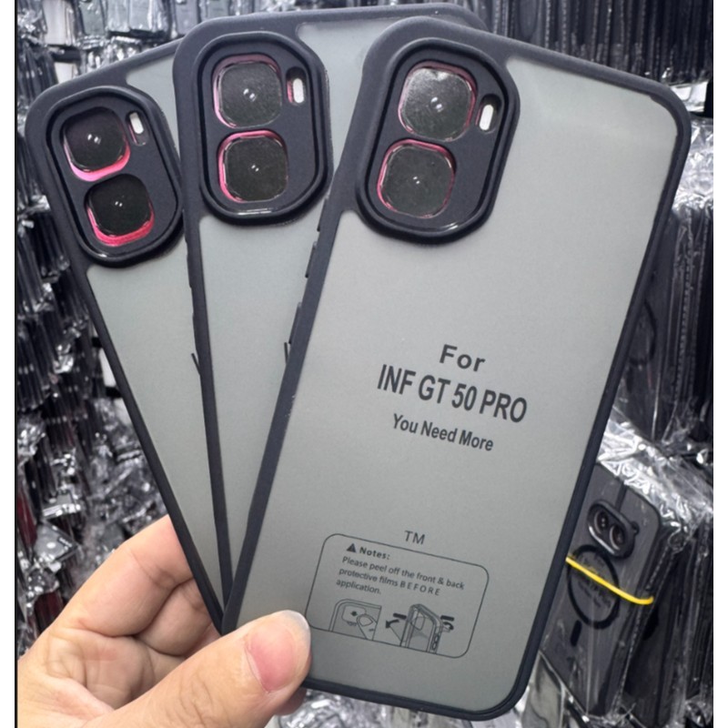 Dành Cho Infinix GT 50 Pro Ốp Lưng Da Sang Trọng Cảm Giác Mờ PC Cứng Vỏ Điện Thoại Cho Infinix GT50 