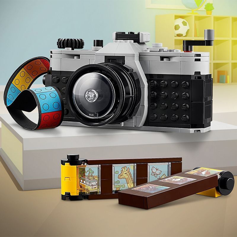 Tương thích với Lego Variety 3 trong 1 Camera Retro 31147 Bé Trai Bé Gái Lắp Ráp Khối Xây Dựng Quà T