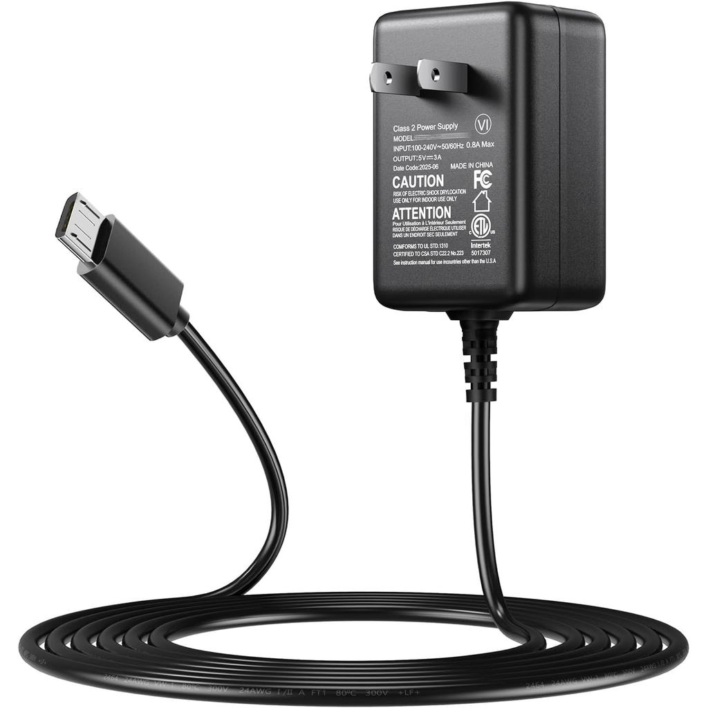 Bộ nguồn Raspberry Pi, Bộ chuyển đổi AC Micro USB SoulBay 5V 3A với dây dài 6 feet cho Raspberry Pi 