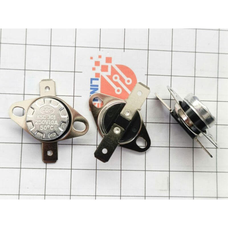 [Combo 3 chiếc] KSD301 Relay nhiệt 50 độ 10A 250V thường đóng