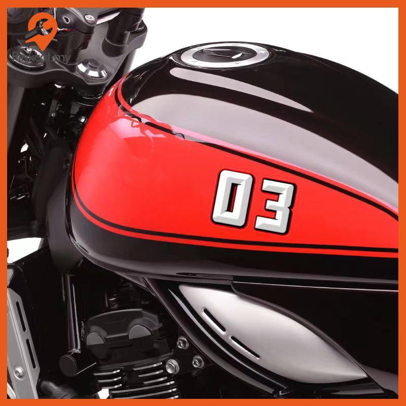 Pinkcat Phụ Kiện Xe Máy Miếng Dán Kiểu Dáng Và Đề Can 0 Đến 9 Sáng Tạo Số Tiếng Ả Rập Đua Số Mũ Bảo 