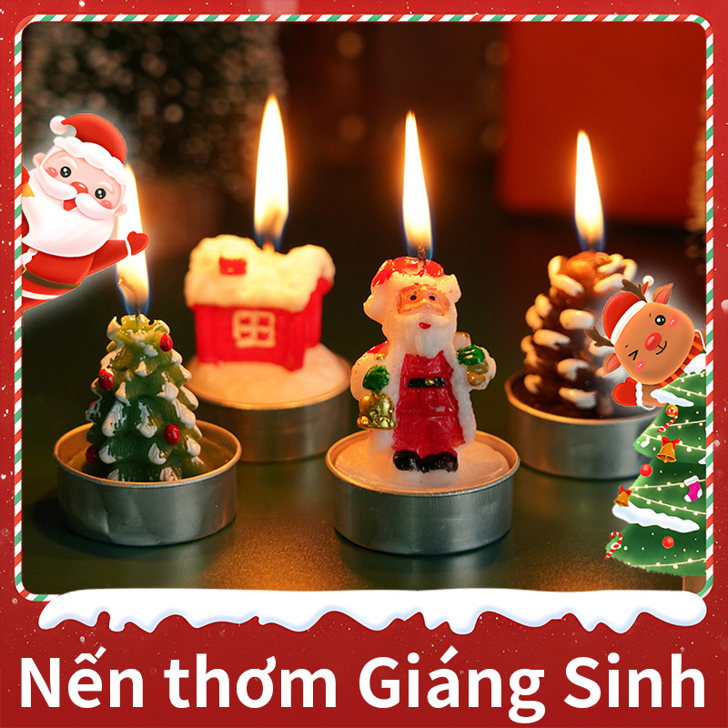 Christmas Candles Environmentally Friendly and Non-toxic Candles Atmosphere Creation Beautiful