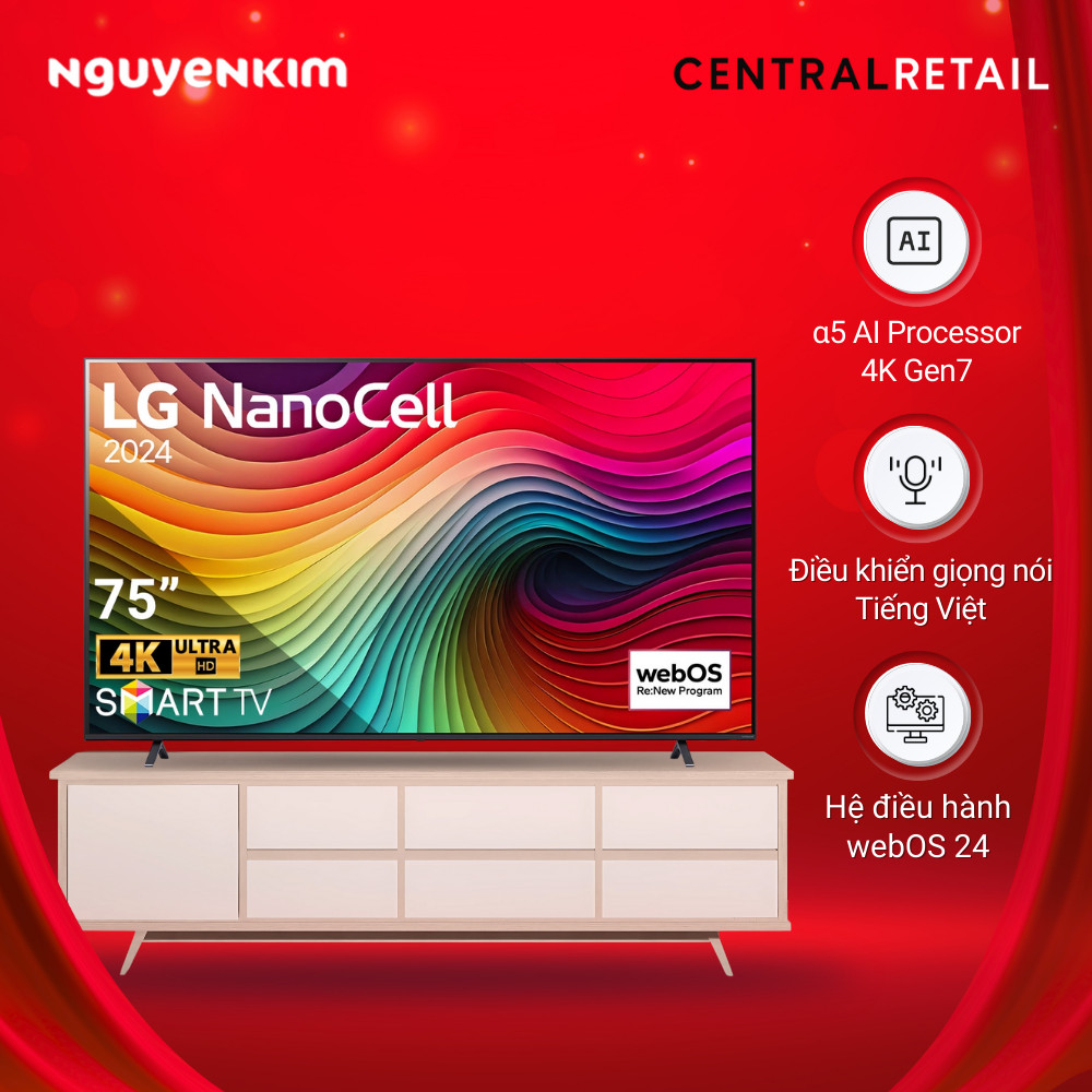 Smart Tivi NanoCell LG 4K 75 inch 75NANO81TSA