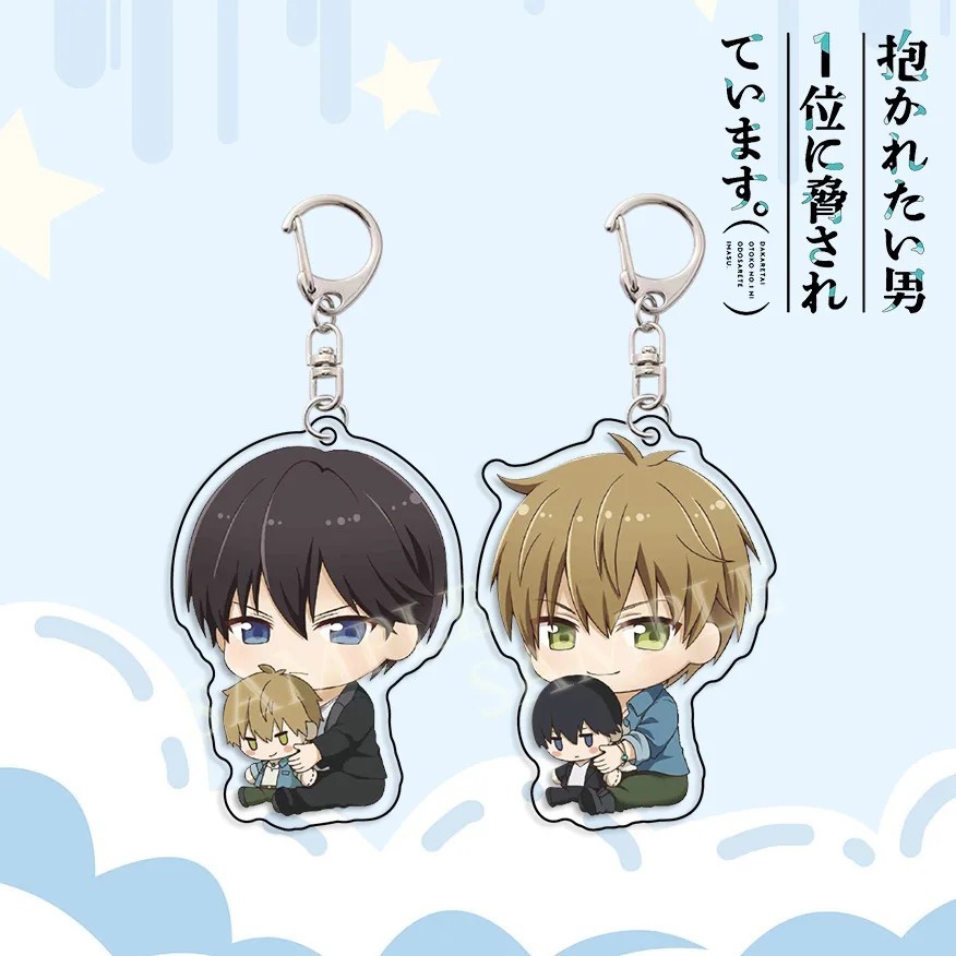 Móc khóa Dakaichi Dakaretai Otoko 1-i ni Odosarete Imasu anime Boylove BL mica trong suốt Takato Sai