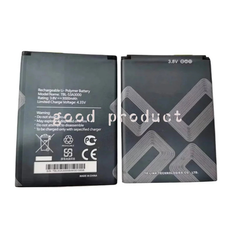 Pin 3.8V 3000MAH cho TP-LINK TP-LINK M7450 TBL-53A3000 Bộ định tuyến pin Batterie