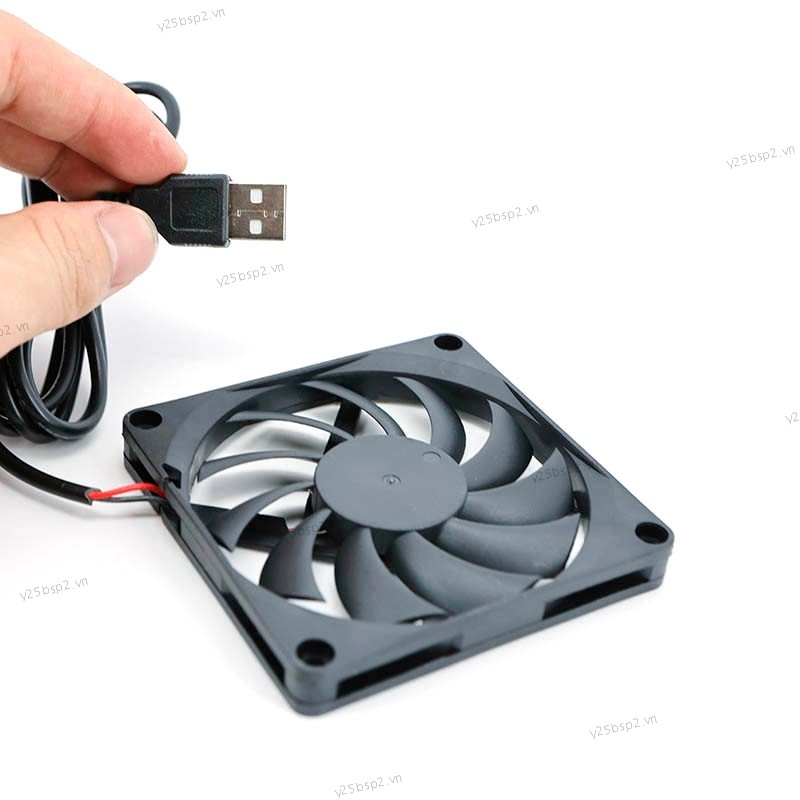 80x80x10mm 80mm 8cm DC 5V USB Điện Làm Mát Quạt Cho Đầu Thu DVR Xbox Router 25VN2