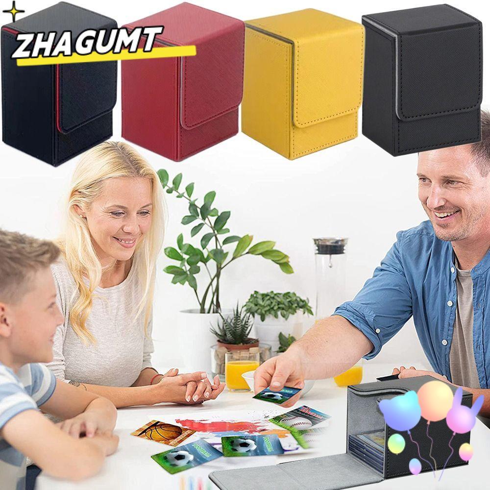 ZHAGUMT Game MTG Trading Card Holder, PU Collectible Game Deck Box, Collection Box Storage Protector