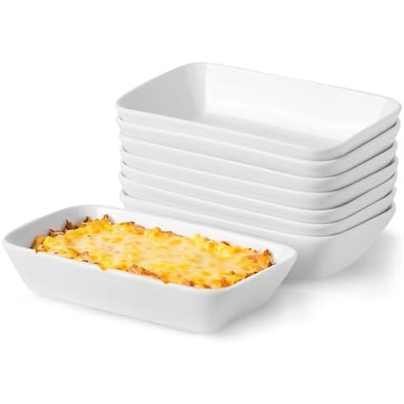 e Baking Dish for Oven, Small Rectangle Ramekin, Individual Portion Casserole Dishes in Microwave Ai