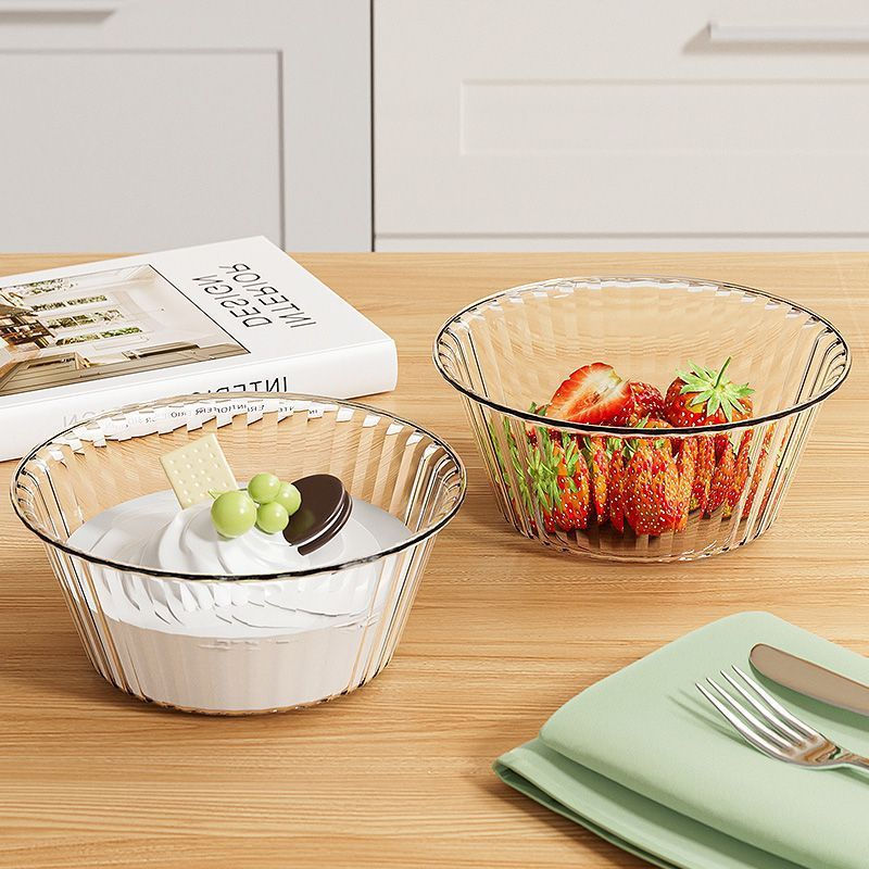 [Bán Chạy] Bát Salad Rau Trong Suốt Hộ Gia Đình Salad Lạnh Rau Củ Salad Người Ảnh Hưởng Bát Cơm Giá 