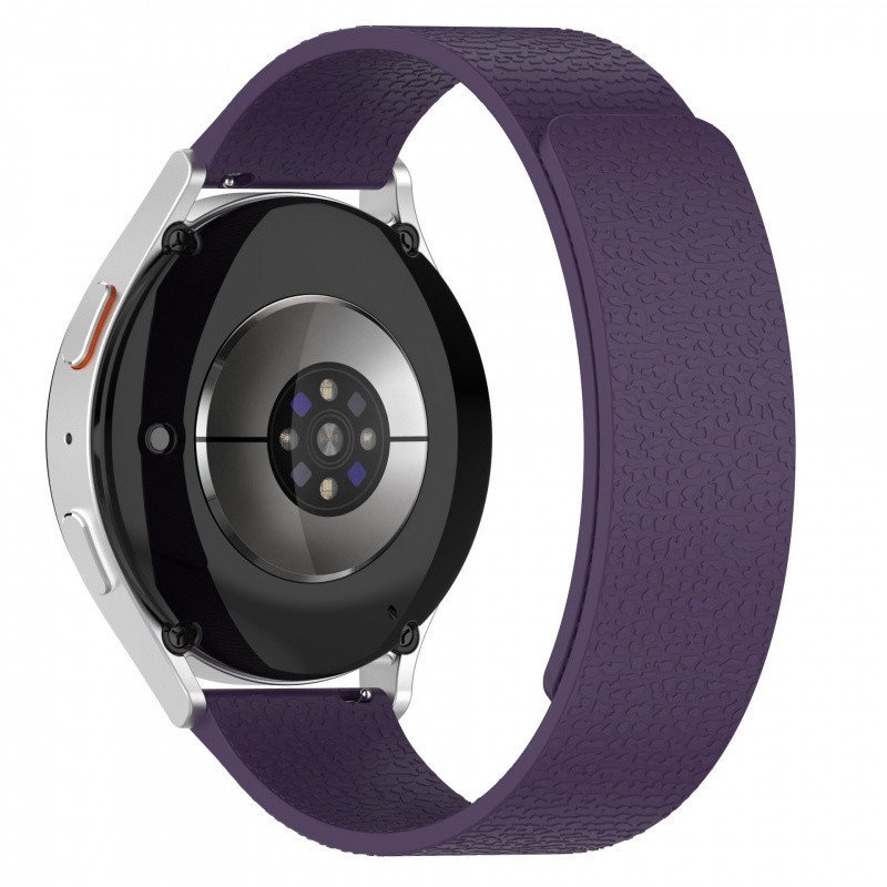 18 / 20 / 22mm Mới Hạt Litchi Mềm Dây Silicon Từ Tính Cho Samsung 6 Smart Watch5 S4 GT6 Mềm Từ Một S