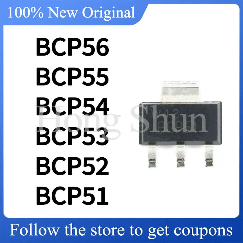 5 CHIẾC BCP56 BCP55 BCP54 BCP53 BCP52 BCP51 SOT Chip ic