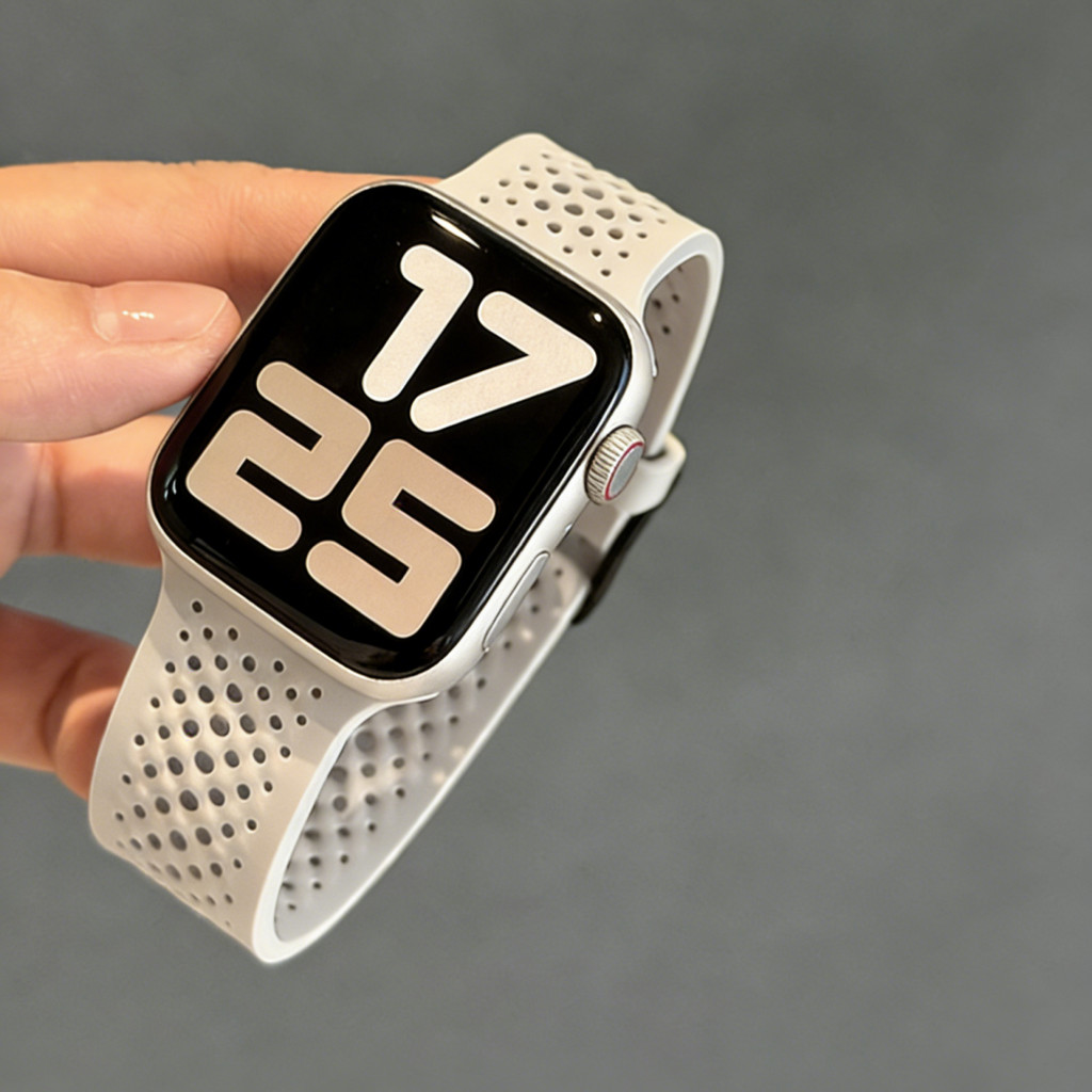 Dây đeo đồng hồ bằng silicon lỏng thoáng khí dành cho Apple Watch Series 11 10 9 8 và SE 46mm 49mm