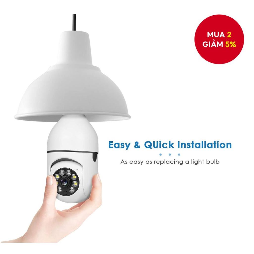 Camera an ninh mới chống nước, camera đèn hồng ngoại không dây, xoay 360 độ ngoài trời.