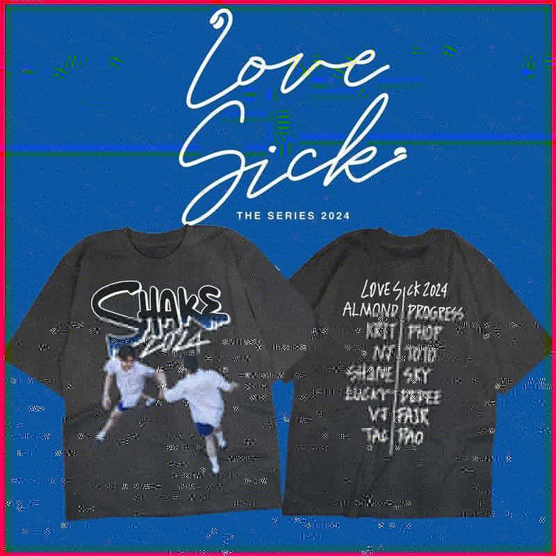 GN Love Sick 2024 PHOP KRIT Pun No mùa hè Áo thun ngắn tay ngôi sao NG