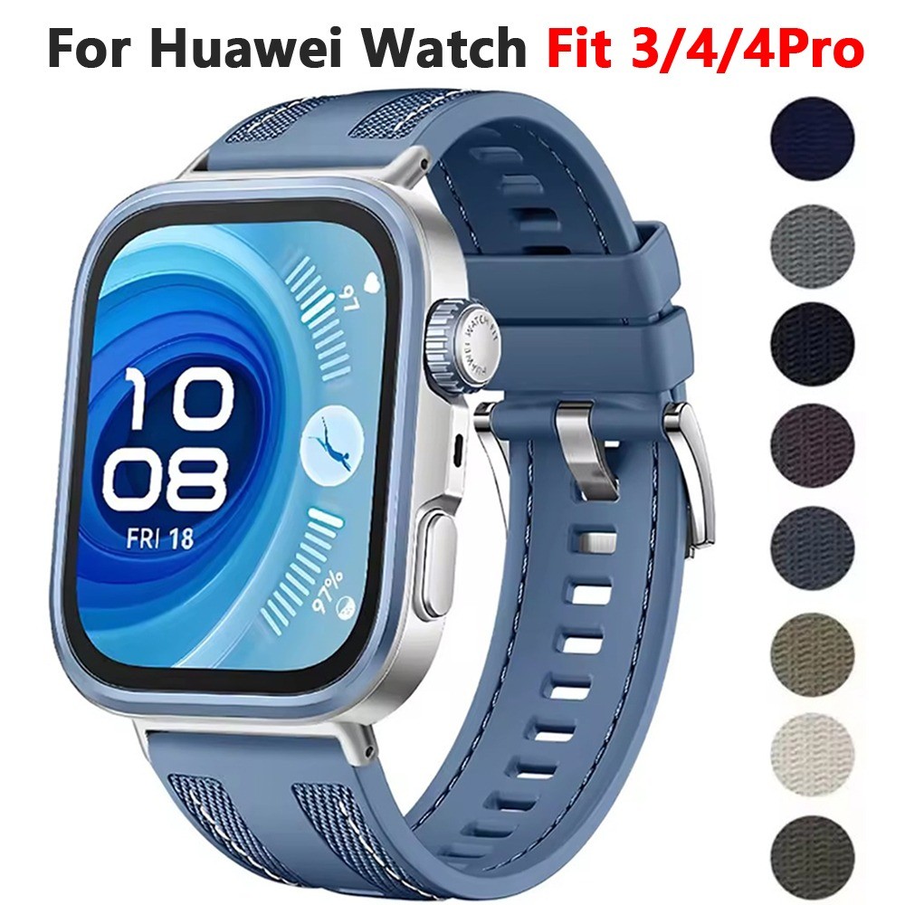Dây đeo silicon Nylon cho Huawei Watch Fit 4 3 Dây đeo thoáng khí cho Huawei Watch Fit 4 Pro