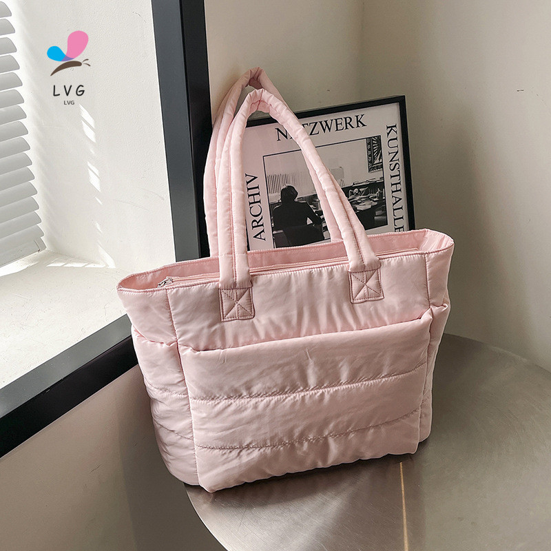 Túi Tote Puffy Nữ - Túi Đeo Vai Laptop Chống Nước Cho Du Lịch