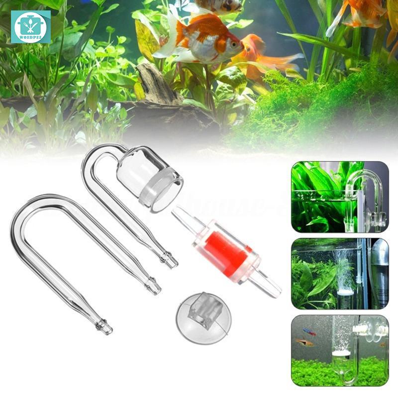 Bộ khuếch tán CO2 Woedpez 4 chiếc cho Nano Kit Kính trong suốt Tăng độ bão hòa CO2