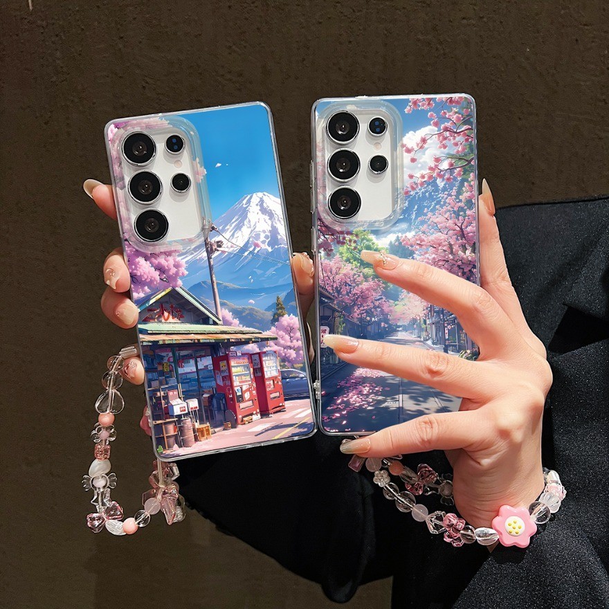 Anime Nhật Bản Sakura Phong Cảnh Ốp Lưng Điện Thoại Remi A1 A2 12 9 9T 13 A5 A4 A3 Pro 13C 12C 10C 1