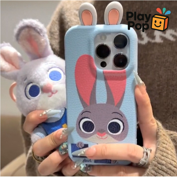 Spike Price Couple Judy Nick Ear Phone Case Thích hợp cho iPhone17 / 16promax Vỏ điện thoại iPhone14