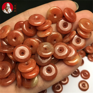 Vòng tay jadeite đỏ tự nhiên nhỏ - khóa an toàn, phụ kiện DIY