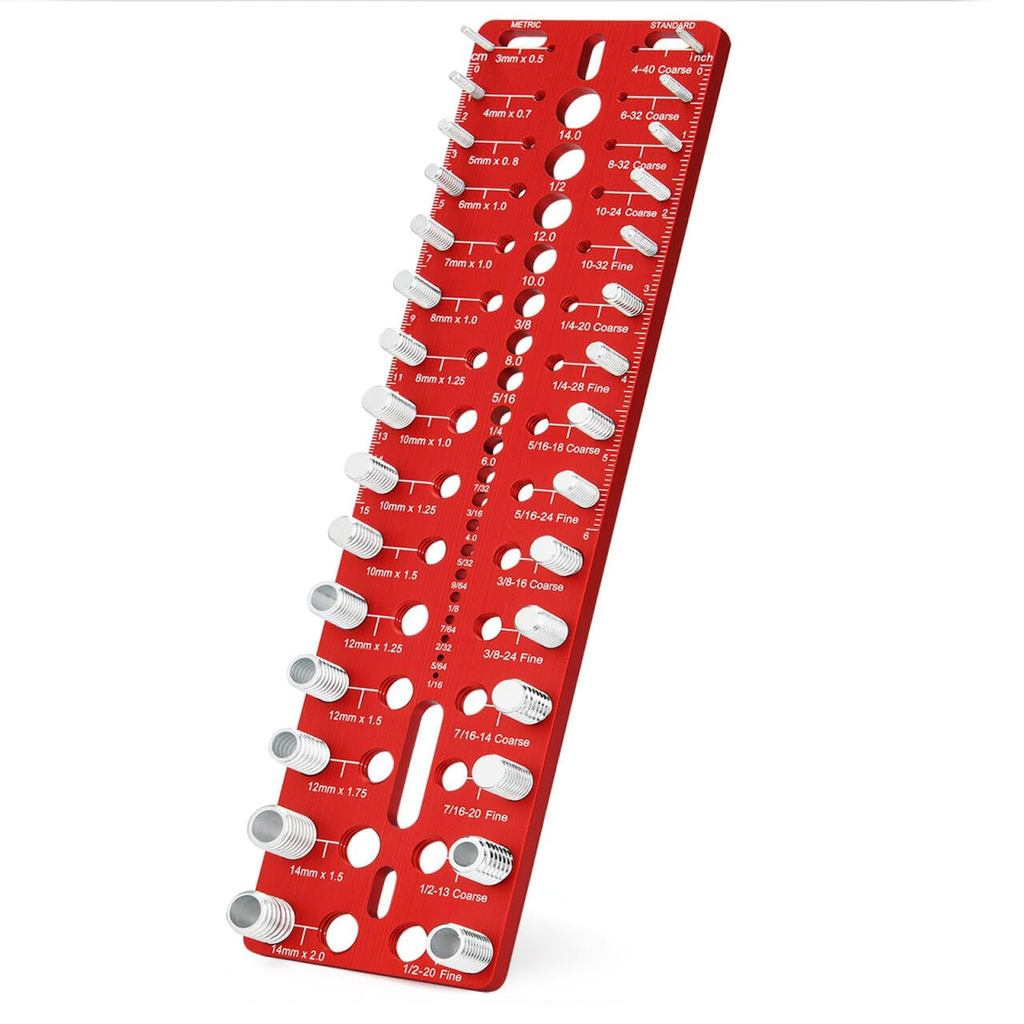 49 Nut and Bolt Thread Checker - Thread Checker Standard and Metric Bolt and Nut Identifier Gauge 15