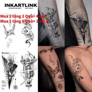  Miếng dán hình xăm tạm thời cánh tay tối giản Inkartlink Hình xăm ma thuật lâu trôi không thấm nước Kéo dài đến 15 ngày Hình xăm giả Bộ hình xăm bán vĩnh viễn 