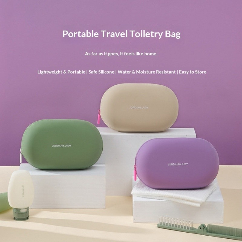 Túi đựng mỹ phẩm chống nước bằng silicon MOUSSON Túi đựng mỹ phẩm du lịch dung tích lớn