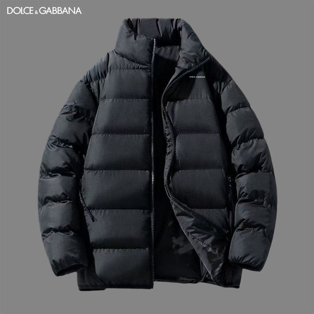 Dolce & Gabbana - Áo Khoác Cotton Thu Đông Chống Gió và Mưa, Giữ Nhiệt với Thiết Kế Thể Thao và Đơn 