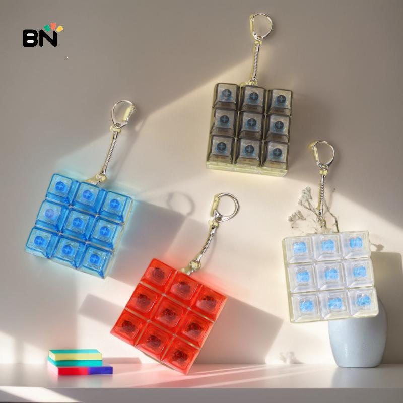 [BN] 9 Phím Ngón Tay Bàn Phím Mũ Giảm Căng Thẳng Đồ Chơi Nút Keycap Móc Khóa Bàn Phím Cơ Nút Đồ Chơi