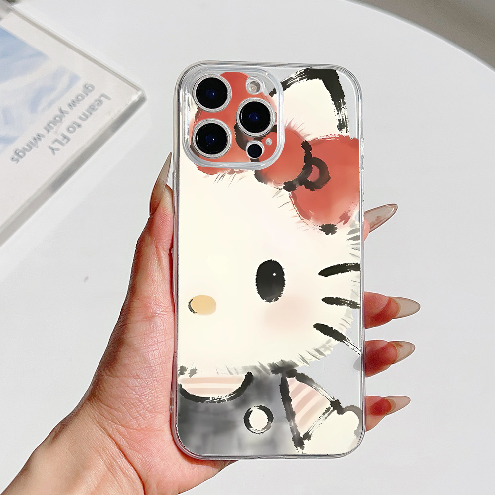 Hello Kitty Ink Wash Art Clear Phone Case For NOTHING Phone Phone 1 2 2a plus cmf Phone 1 Vỏ bảo vệ 