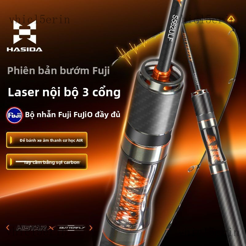 Cần câu Cần câu cá chép Hasda Fuji, cần câu lure siêu nhỏ Butterfly ul Cần câu Fuji Guide Ring, cần 