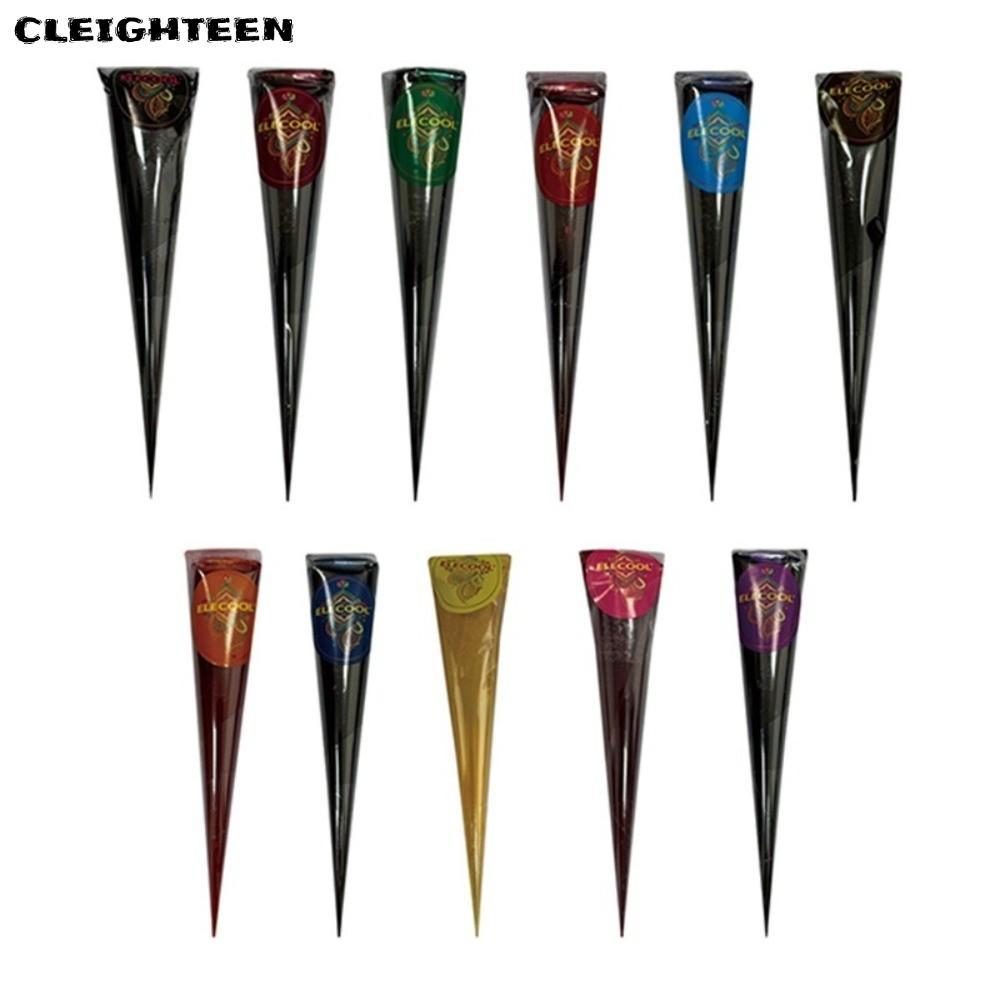CLEIGHTEEN Henna Tattoo Cream, Hình nón dán Henna bán vĩnh viễn tạm thời, Kem xăm Henna Dễ sử dụng K