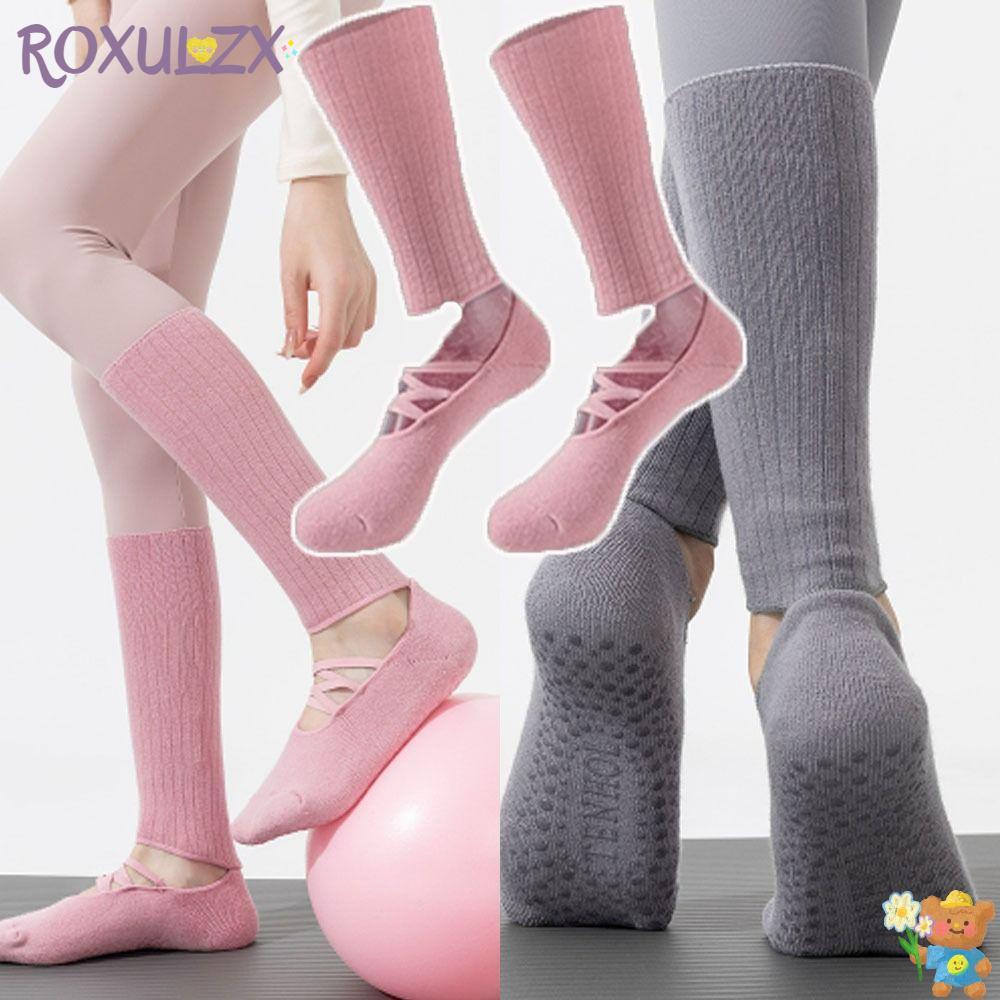Tất tập Yoga ROXULZX, Tất Cotton Pilates thoáng khí, Chống trượt thấm mồ hôi Kẹp Harajuku Street Str