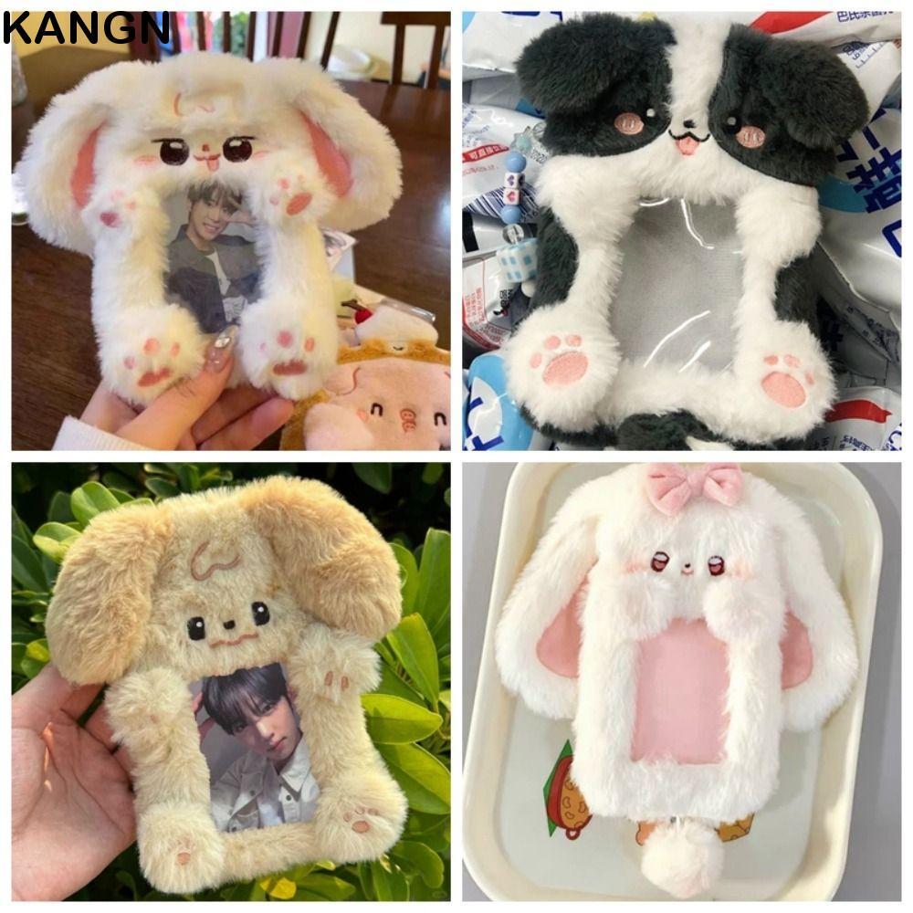 KANGN Photocard, Sang Trọng Tai Thỏ / Border Collie Photo Card Holder, Dễ Thương Đa Năng Thẻ Tay Quà