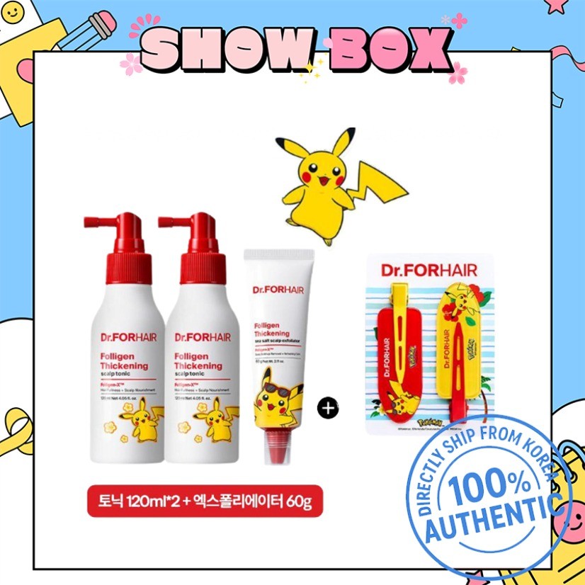 [Tiến sĩ FORHAIR] Pokemon Dr.FORHAIR Da Đầu Tonic Hair Volume Care 120ml + 120ml Double Set