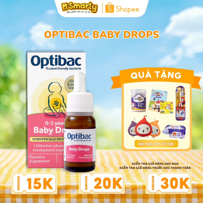 Men Vi Sinh Optibac Baby Drops 10ml – Hỗ Trợ Tiêu Hóa, Cân Bằng Hệ Vi Sinh Cho Bé