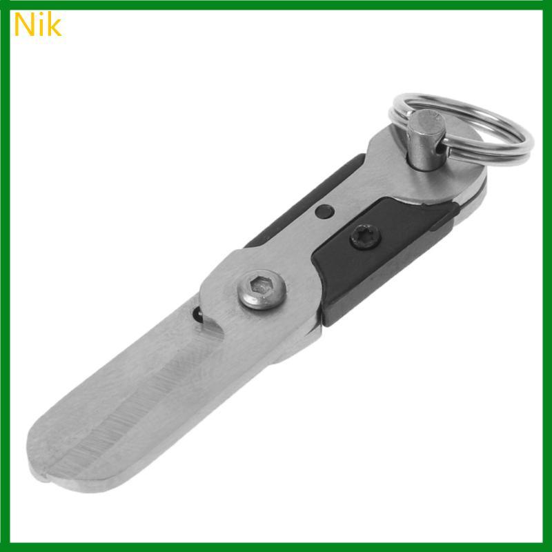 Nik Outdoor Survival EDC Mini Spring Scissor Pocket Tool for Key Chain Stainless Ste