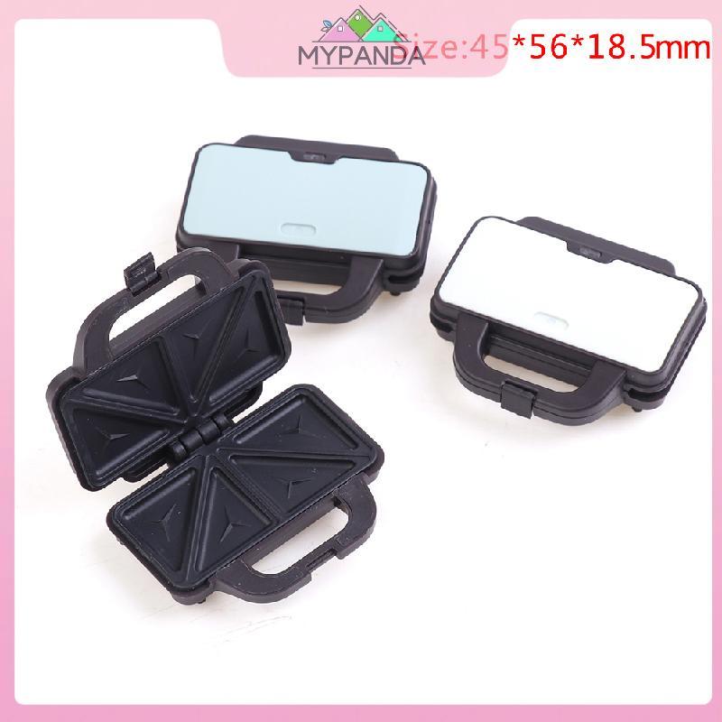 MYPANDA 1: 12 Nhà búp bê Mini Pancake Maker Waffle Sandwich Maker Mô hình điện nhà bếp.