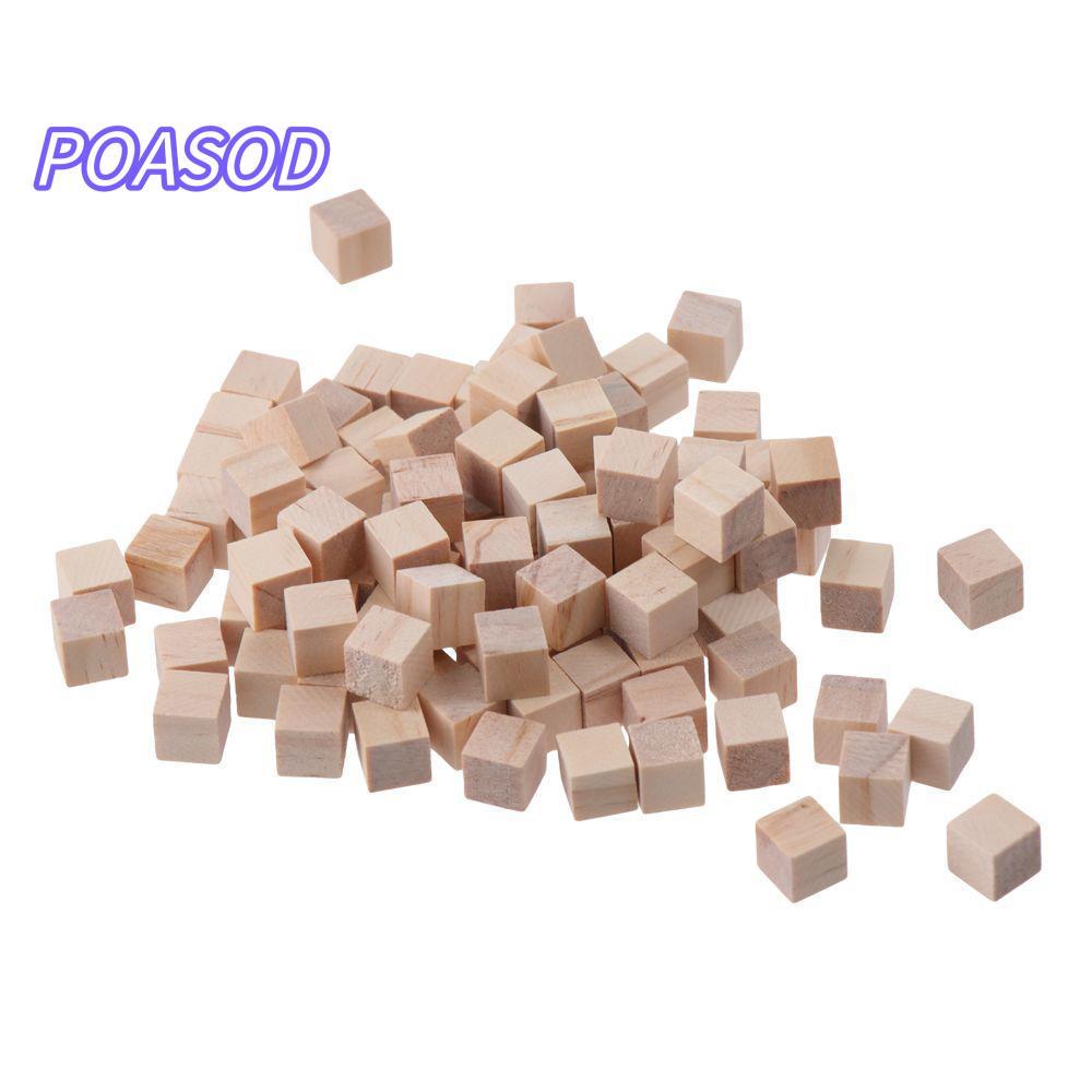 MAYSHOW 300 Khối Gỗ, Chất Liệu Gỗ Thông Màu Gỗ Khối Gỗ Trống Tự Nhiên, Vuông 1cm Gỗ Thủ Công Khối Để