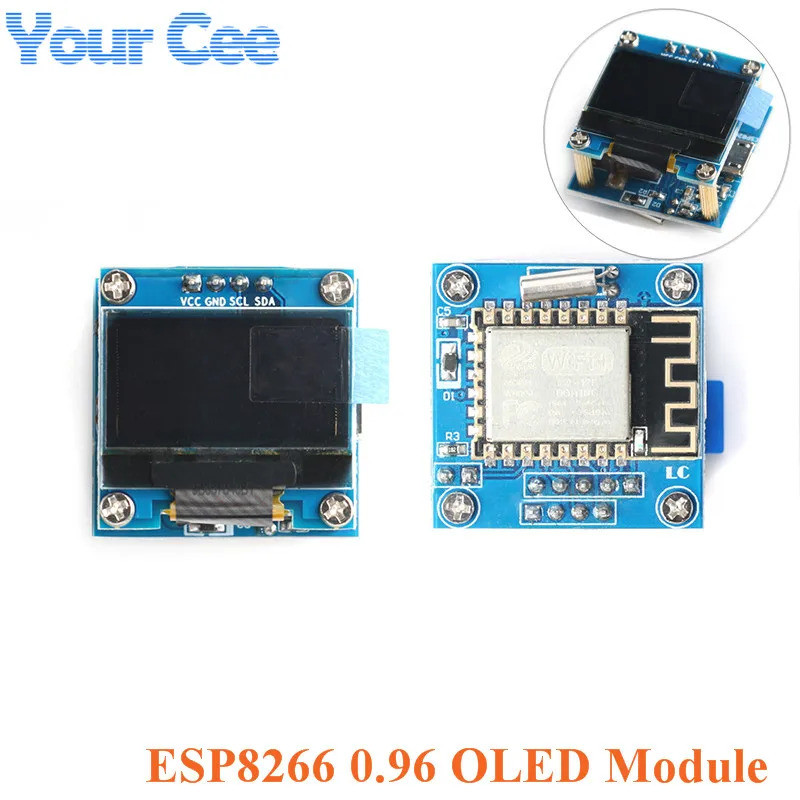 ESP8266 0,96 inch Màn hình OLED Mô-đun dự báo thời tiết DIY Đồng hồ không dây WiFi LCDESP12F cho Ard