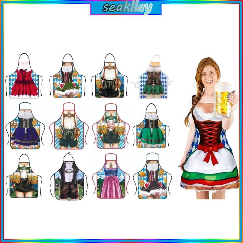 Tạp dề mới lạ SC Bavarian Oktoberfest Tạp dề nhà bếp Bavarian dành cho nữ Cặp đôi nam
