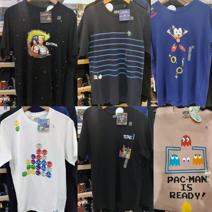 UNIQL Hợp tác Nintendo Game Pac Man Contra Super Sonic Mouse Mega Man Puyo Pinball Man